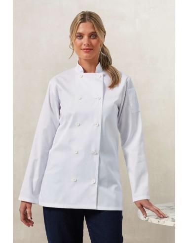 PRE-PR671-Veste de cuisinier à manches longues Femme